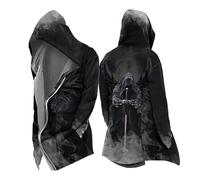 Celanisai Vêtements médiévaux pour homme - Costume d'Halloween Viking - Sweat à capuche - Veste mythe Odin - Veste de cosplay Assassin's Creed - Manteau scandinave - Cape pour cosplay, carnaval