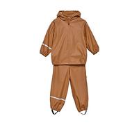 Celavi Basic Rainwear Set-Recycle PU Rain Jacket, Marron Ambre, 120 Mixte Enfant