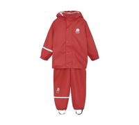 CeLaVi Basic Rainwear Set-Solid PU Blouson de Pluie, Baked Apple, 119/127 cm/6-7 Jahre Mixte