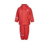CeLaVi Ensemble de Pluie 100 % Imperméable pour Enfants - Veste de Pluie et Pantalon de Pluie en PU, Vêtement de Pluie d'Extérieur Coupe-Vent pour Garçons et Filles