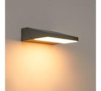 CELAVY Applique Murale Exterieur LED - Moderne Luminaire Extérieur IP65 Étanche Lampe Lumière Mural Exterieure Design, Réglable Éclairage Murale d'Extérieur Aluminium 2700K Blanc Chaud, Gris