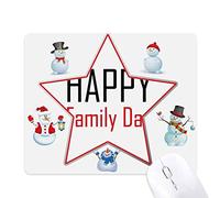 Celebrate Canada Family Day Blessing Festival Christmas Snowman Family Star Mouse Pad