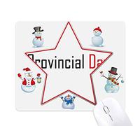 Celebrate Canada Provincial Day Christmas Snowman Family Star Mouse Pad