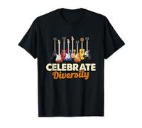 Celebrate Diversity - Electric Guitar - Instrument Guitarist T-Shirt