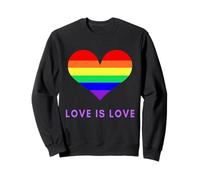 Celebrate Gay Pride Love is Love Parade Cœur Arc-en-Ciel Sweatshirt