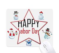 Celebrate Labor Day Blessing Festival Christmas Snowman Family Star Mouse Pad