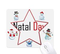 Celebrate Natal Day Canada Blessing Christmas Snowman Family Star Mouse Pad