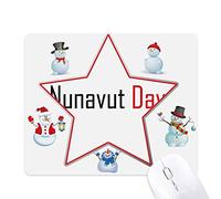 Celebrate Nunavut Day Canada Blessing Christmas Snowman Family Star Mouse Pad