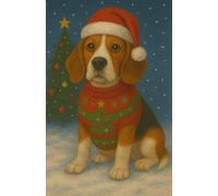 Celebrate the magic of the season with this charming Christmas Beagle Notebook. Featuring a festive cover design with an adorable Beagle in a Santa hat and jumper