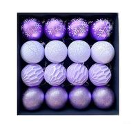 Celebrate the Season Lot de 16 boules décoratives colorées pour sapin de Noël Violet