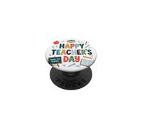 Célébration Colorée de la Journée des Enseignants PopSockets PopGrip Adhésif