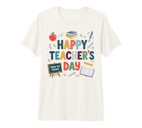Célébration Colorée de la Journée des Enseignants T-Shirt Haut de Gamme