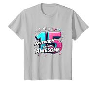 Célébration de Cadeau d'anniversaire 15 Ans et déjà génial T-Shirt, Enfant, Argent, 8 Ans