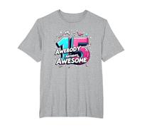 Célébration de Cadeau d'anniversaire 15 Ans et déjà génial T-Shirt, Homme Grandes Tailles, Gris Chiné, 3X Tall