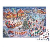 Célébration de Conte de Fées de Noël Puzzle 1000 Pièces Adultes Et Enfants,Premium,Carton,Défi,Jeu Éducatif,Détente, Anti-Stress,Déco Murale,Dès 14 Ans,Casse-tête 38x26cm/1000pcs