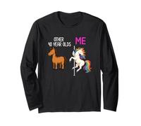 Célébration de fête d'anniversaire Amusante et Mignonne pour 40e Anniversaire Manche Longue