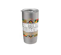 Célébration de Juneteenth : Unité et Fierté Culturelle Gobelet isotherme en acier inoxydable double paroi