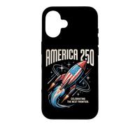 Célébration de la 250e édition de la Vintage Space Race Americana Rocket Coque pour iPhone 16