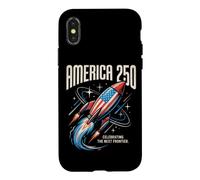 Célébration de la 250e édition de la Vintage Space Race Americana Rocket Coque pour iPhone X/XS