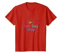 Célébration de la Couronne Dot Day Diva Kids Girls T-Shirt, Enfant, Rouge, 2 Ans