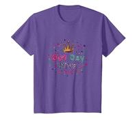 Célébration de la Couronne Dot Day Diva Kids Girls T-Shirt, Enfant, Violet chiné, 2 Ans