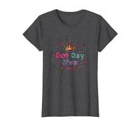 Célébration de la Couronne Dot Day Diva Kids Girls T-Shirt, Femme, Chiné Foncé, XS