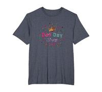 Célébration de la Couronne Dot Day Diva Kids Girls T-Shirt, Homme Grandes Tailles, Bleu Chiné, 2X Tall