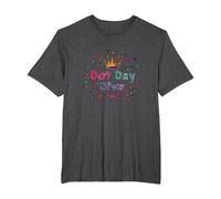 Célébration de la Couronne Dot Day Diva Kids Girls T-Shirt, Homme Grandes Tailles, Chiné Foncé, 2X Tall