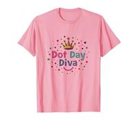 Célébration de la Couronne Dot Day Diva Kids Girls T-Shirt, Homme, Rose, S