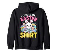 Célébration de la Famille « This is My Easter Day Egg Rabbit Bunny » Sweat à Capuche