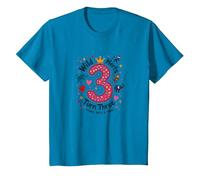 Célébration de la fête d'anniversaire Young Wild and Three T-Shirt, Enfant, Saphir, 8 Ans