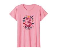 Célébration de la fête d'anniversaire Young Wild and Three T-Shirt, Femme, Rose, L