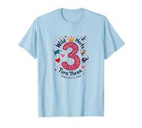 Célébration de la fête d'anniversaire Young Wild and Three T-Shirt, Homme, Bleu Céleste, XL