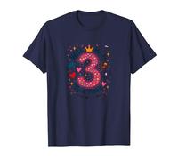 Célébration de la fête d'anniversaire Young Wild and Three T-Shirt, Homme, Bleu Marine, S