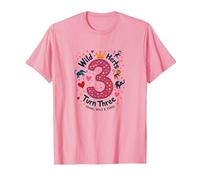 Célébration de la fête d'anniversaire Young Wild and Three T-Shirt, Homme, Rose, XXL
