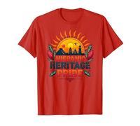 Célébration de la fierté culturelle des Hommes du Mois du Patrimoine h T-Shirt, Homme, Rouge, S