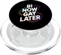 Célébration de la Rainbow Pride Bi Now Gay Later PopSockets PopGrip pour MagSafe