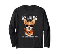 Célébration de la Vie de Riz Chien Chihuahua Lunettes de Soleil père Homme Femme mère Amoureux Chien Cadeau Riz Vie célébration 88 Ans drôle drôle Manche Longue