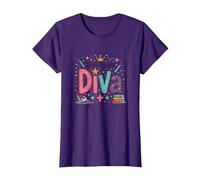 Célébration de l'école Diva Crown Star de troisième année T-Shirt, Femme, Violet, S