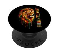 Célébration de l'émancipation du Lion de la Liberté du 16 Juin PopSockets PopGrip Adhésif