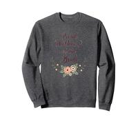 Célébration de Mariage Florale fière de la mère de la mariée Sweatshirt, Unisexe pour Adultes, Chiné Foncé, XXL