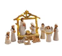 Célébration de Noël en résine - Naissance en résine avec figures | - Célébration de Noël en résine - Naissance en résine avec figurines | - Pour nappe et célébration de Thanksgiving
