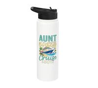 Célébration de vacances pour tante de l'anniversaire d'un garçon de croisière Stainless Steel Insulated Water Bottle