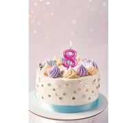 Célébration Décoration Rose Nombre 0 Bougie d'anniversaire Fête Highlights Rose Célébration créative Gâteau Lueur Nombre Rose Ambiance festive Décor de fête Anniversaire Rose Décoration de fête Bougie