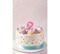 Célébration Décoration Rose Nombre 0 Bougie d'anniversaire Fête Highlights Rose Célébration créative Gâteau Lueur Nombre Rose Ambiance festive Décor de fête Anniversaire Rose Décoration de fête Bougie