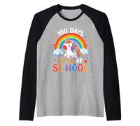 Célébration des 100 Jours d'école Licorne Arc-en-Ciel Manche Raglan