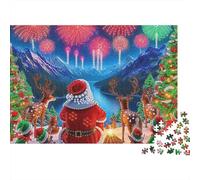 Célébration des Feux d'artifice 1000 Pièces Puzzle pour Adultes Jeux Éducatifs Divertissement Apaisant Cultiver l'esprit D'équipe pour Hommes, Femmes, Seniors 500pcs (52x38cm)