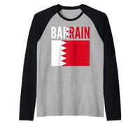 Célébration d'identité Nationale du Drapeau de Bahreïn Manche Raglan