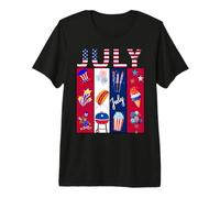 Célébration du 4 Juillet Jour de l'indépendance en été Amusant T-Shirt Haut de Gamme
