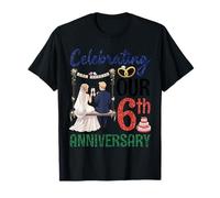 Célébration du 6e Anniversaire d'un Couple marié T-Shirt
